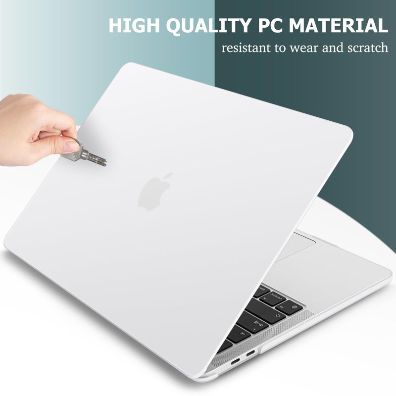 May Chen Compatible with MacBook Pro 13 inch Case 2022 2021 2020 Release Model A2338 M2 M1 A2251 A2289, Plastic Hard Shell Case Keyboard Cover for MacBook Pro 13 Touch Bar Fits Touch ID, Matte Clear - Image 3